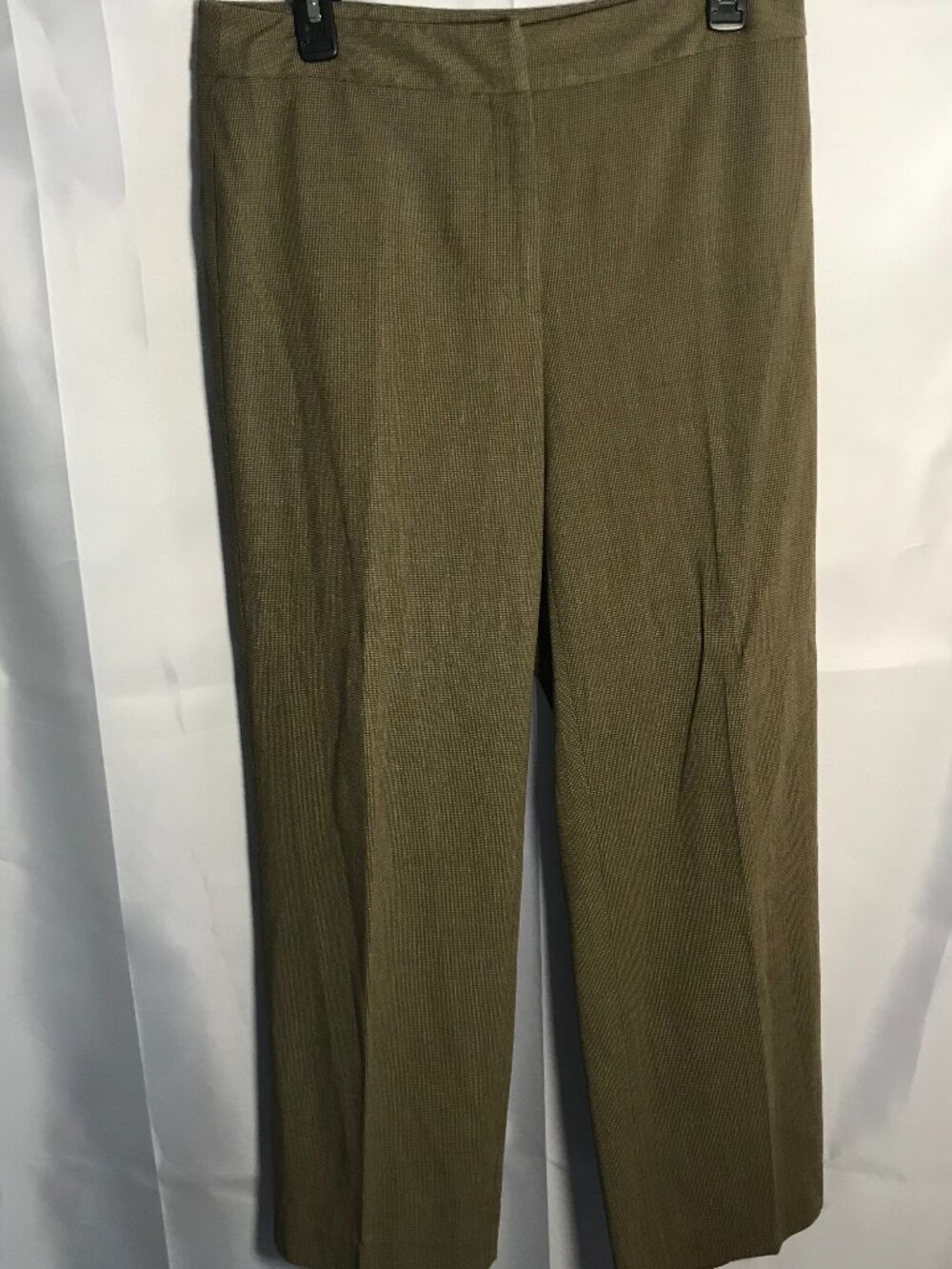Rafaella Women’s Brown Micro-Check Dress Pants Career Trousers
